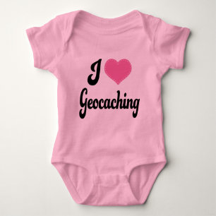 I Liebe (Herz) Geocaching Baby Strampler