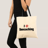I Liebe Herz Geocaching - Schatzsucher Tragetasche (Vorderseite (Produkt))