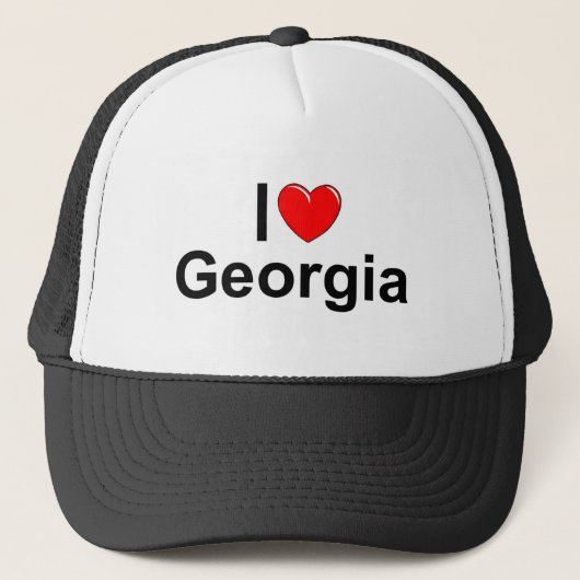 I Liebe (Herz) Georgia Truckerkappe (Vorderseite)