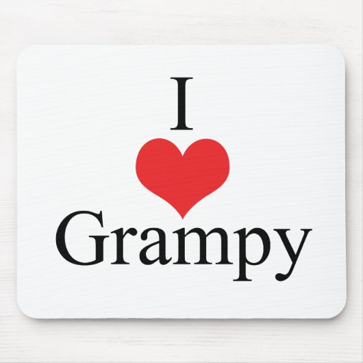 I Liebe (Herz) Grampy Mousepad (Vorne)