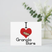 I Liebe-Herz-Granola-Bars Postkarte (Stehend Vorderseite)