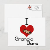 I Liebe-Herz-Granola-Bars Postkarte (Vorne/Hinten)