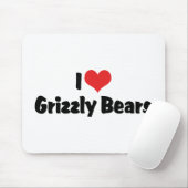 I Liebe Herz Grizzlybären Mousepad (Mit Mouse)