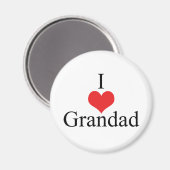 I Liebe (Herz) Großbuchstaben Magnet (Vorderseite/Rückseite)