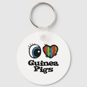 I Liebe (Herz) Guinea Schweine Schlüsselanhänger