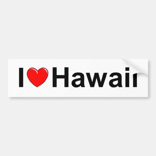 I Liebe (Herz) Hawaii Autoaufkleber (Vorne)