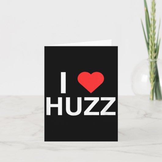 I Liebe (Herz) Huzz Funny Gen Z Novelty Meme Colle Karte (Vorderseite)