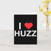 I Liebe (Herz) Huzz Funny Gen Z Novelty Meme Colle Karte (Gelbe Blume)