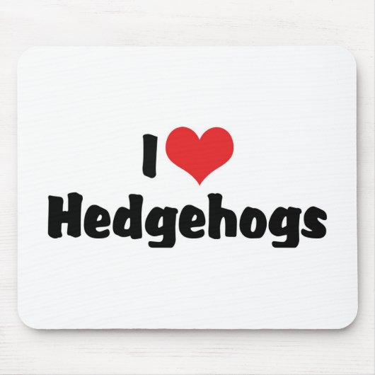 I Liebe Herz Igel Mousepad (Vorne)