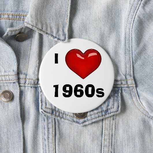 I LIEBE (HERZ) in den 60er Jahren bearbeitbar Button (Beispiel)