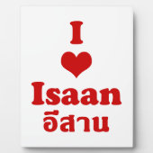 I Liebe (Herz) Isaan Fotoplatte (Vorderseite)