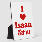 I Liebe (Herz) Isaan Fotoplatte (Seite)