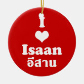 I Liebe (Herz) Isaan Keramikornament (Vorne)