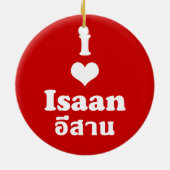 I Liebe (Herz) Isaan Keramikornament (Hinten)