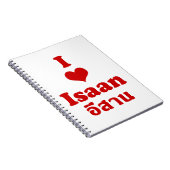 I Liebe (Herz) Isaan Notizblock (Rechte Seite)