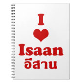 I Liebe (Herz) Isaan Notizblock (Vorderseite)