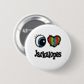 I Liebe (Herz) Jackalopes Button (Vorne & Hinten)