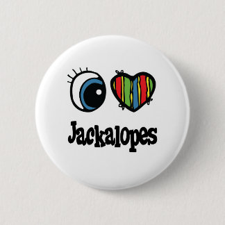 I Liebe (Herz) Jackalopes Button