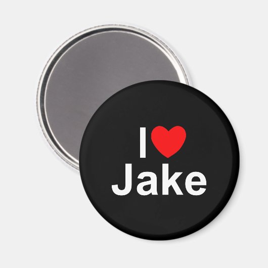 I Liebe (Herz) Jake Magnet (Vorderseite/Rückseite)
