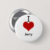 I Liebe (Herz) Jerry Button (Vorne & Hinten)