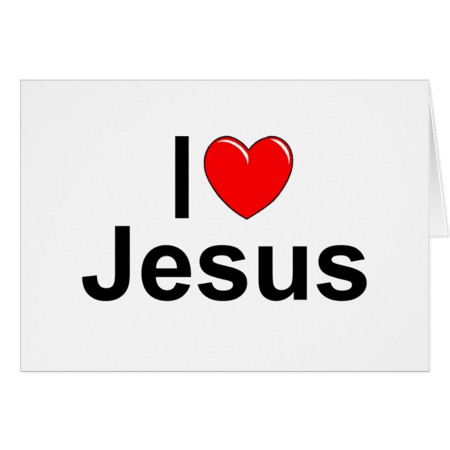 I Liebe (Herz) Jesus (Vorderseite (Horizontal))