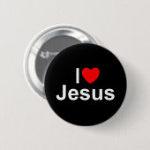I Liebe (Herz) Jesus Button (Vorne & Hinten)