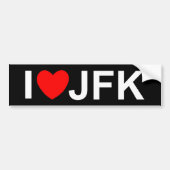 I Liebe (Herz) JFK Autoaufkleber (Vorne)