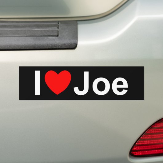 I Liebe (Herz) Joe Autoaufkleber (Auf Auto)