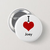 I Liebe (Herz) Joey Button (Vorne & Hinten)