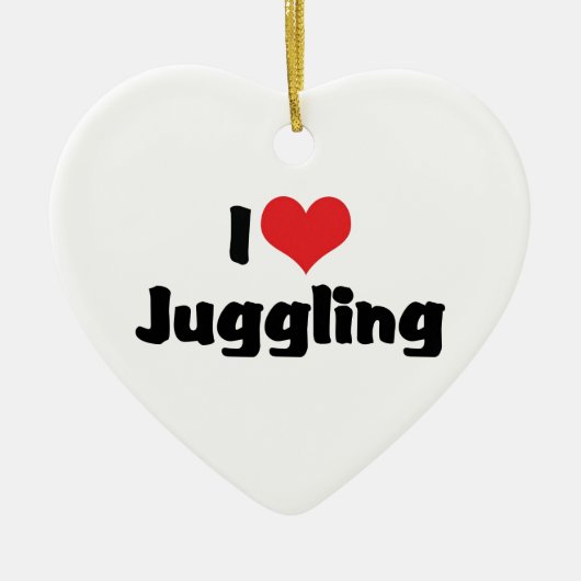 I Liebe Herz Juggling Keramik Ornament (Vorne)