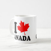 I Liebe-Herz Kanada Kaffeetasse (Vorderseite Links)