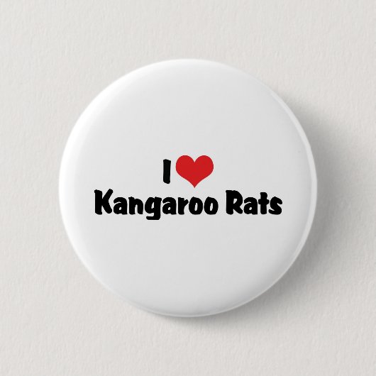I Liebe Herz Kangaroo Rats Button (Vorderseite)