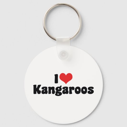 I Liebe Herz Kangaroos - Kangaroo Lover Schlüsselanhänger (Vorderseite)