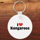 I Liebe Herz Kangaroos - Kangaroo Lover Schlüsselanhänger (Vorderseite)