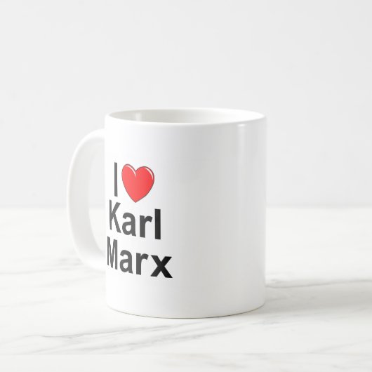 I Liebe (Herz) Karl Marx Kaffeetasse (Vorderseite Links)