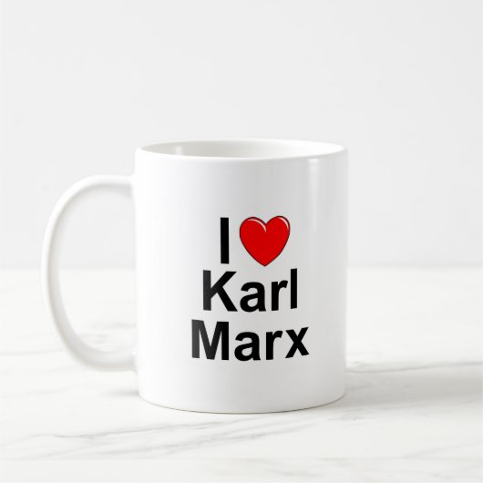 I Liebe (Herz) Karl Marx Kaffeetasse (Links)