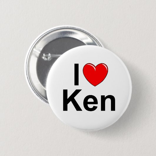 I Liebe (Herz) Ken Button (Vorne & Hinten)