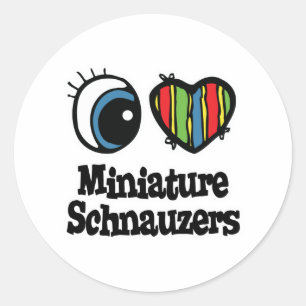 I Liebe (Herz) Kleinzüchter Runder Aufkleber