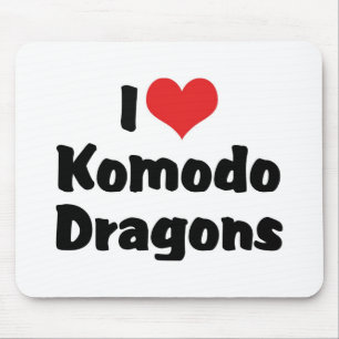 I Liebe Herz Komodo Dragons Mousepad