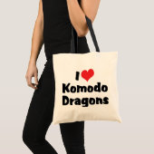 I Liebe Herz Komodo Dragons Tragetasche (Vorderseite (Produkt))
