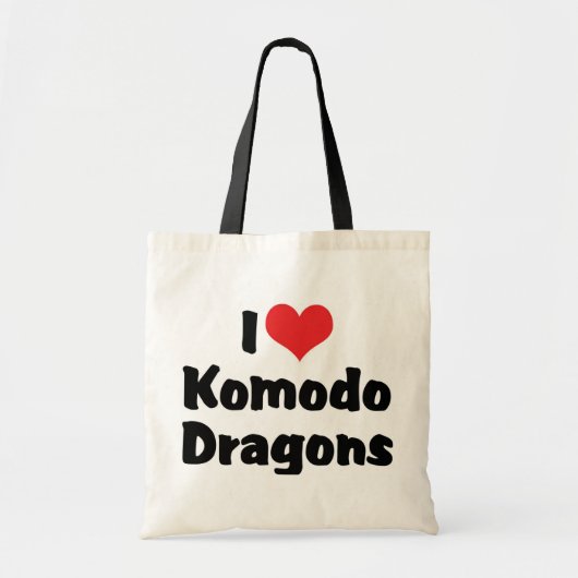 I Liebe Herz Komodo Dragons Tragetasche (Vorne)