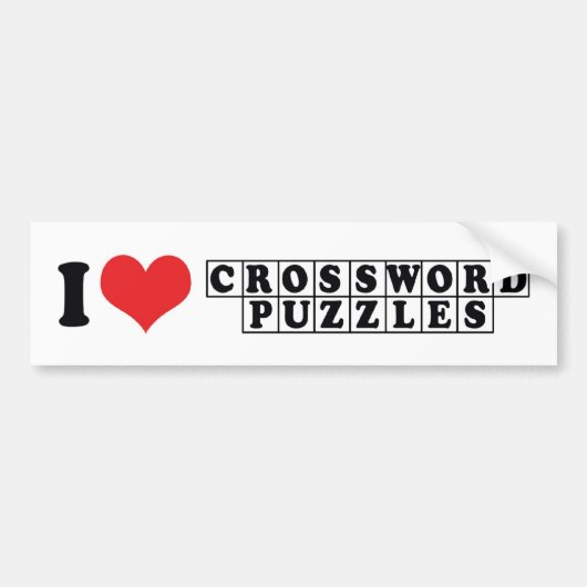 I Liebe Herz-Kreuz-Puzzles - Puzzle Lover Autoaufkleber (Vorne)