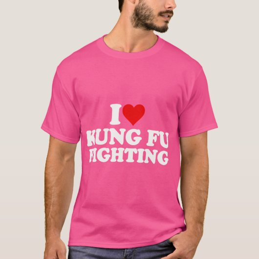 I Liebe Herz Kung Fu Kämpfe T-Shirt (Vorderseite)