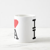I Liebe-Herz LA Kaffeetasse (Mittel)