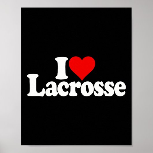 I Liebe Herz Lacrosse Poster (Vorne)