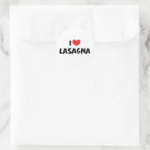 I Liebe Herz Lasagna - Italienische Pasta Lover Runder Aufkleber (Tasche)