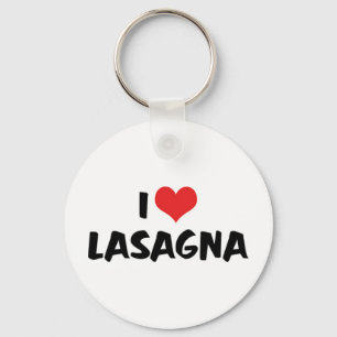 I Liebe Herz Lasagna - Italienische Pasta Lover Schlüsselanhänger