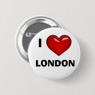 I LIEBE (HERZ) LONDON bearbeitbar Button