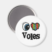 I Liebe (Herz) Magnet (Vorderseite/Rückseite)