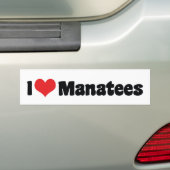 I Liebe Herz Manatees Autoaufkleber (Auf Auto)